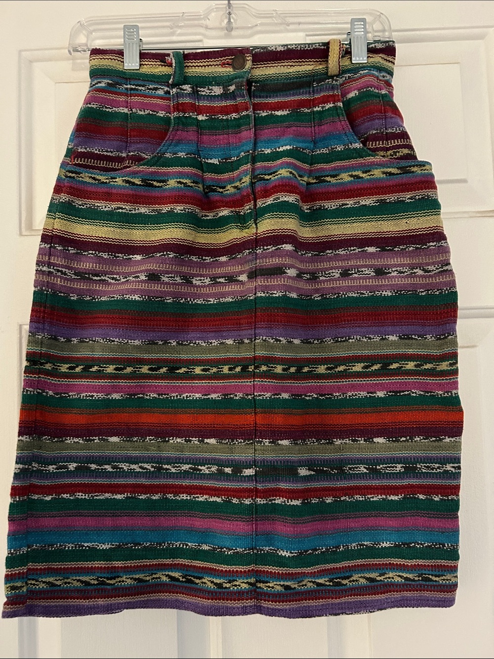 Multicolor Striped Women’s Skirt, Vintage